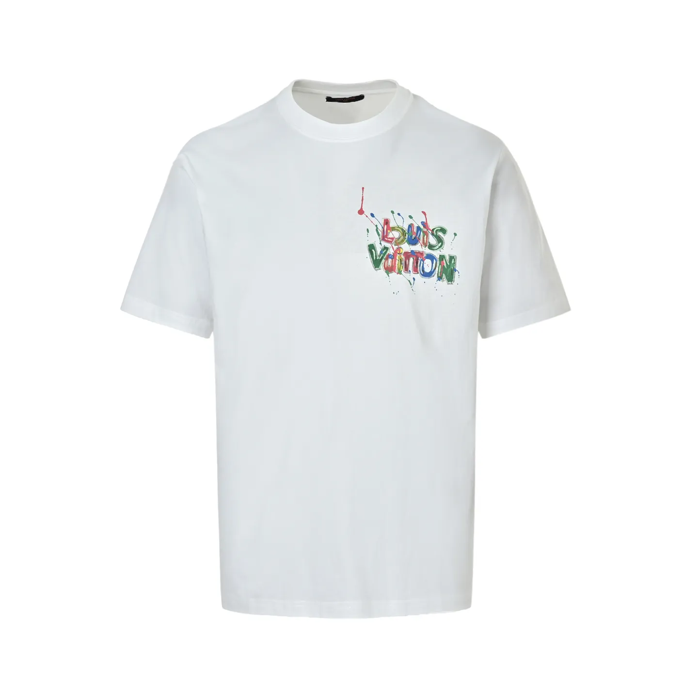 Louis Vuitton/Louis Vuitton letter graffiti hand-painted short sleeves